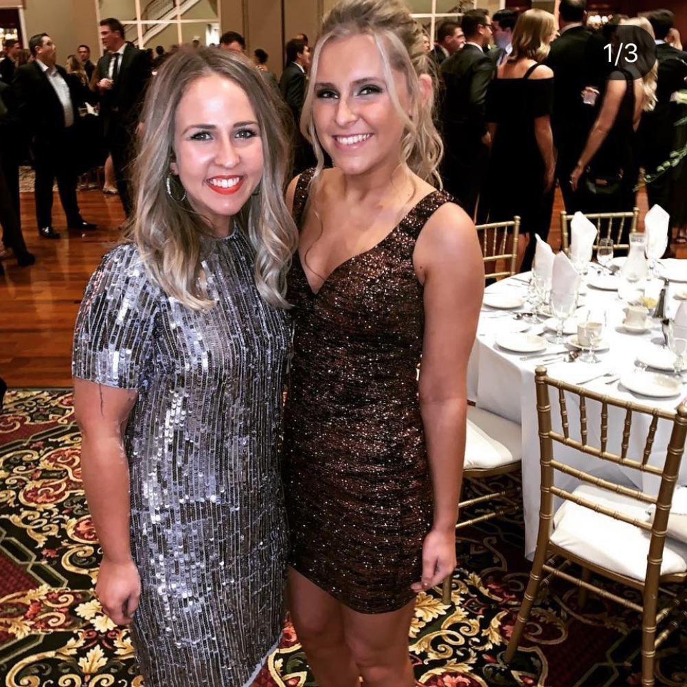 Rose Gold Glitter Party Dress